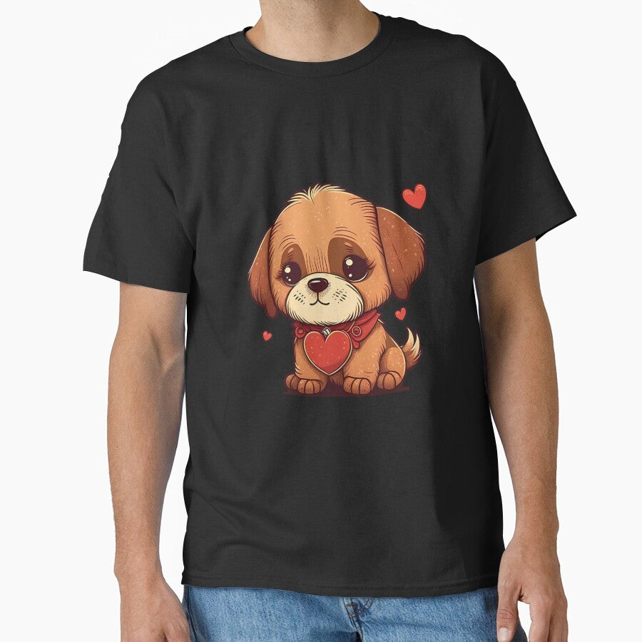 Cute Dog With Hearts for Dog Lovers Valentines Day by Vexel Studio T-Shirts, Hoodie, Sweatshirt | BlankRebels.com (Image 1)