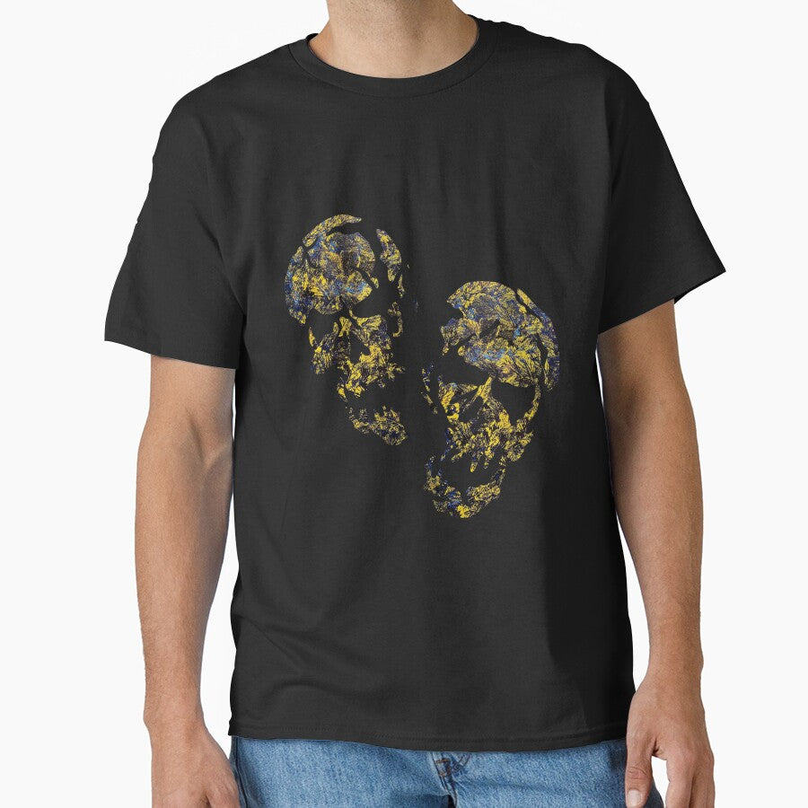 Golden leaves in darkest skies abstract skulls by TitaCris T-Shirts, Hoodie, Sweatshirt | BlankRebels.com (Image 1)