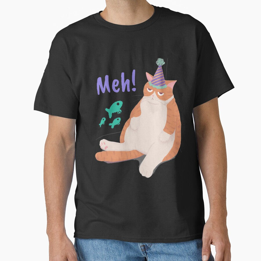 Funny Meh Cat For Cat Lovers by Studioapartment