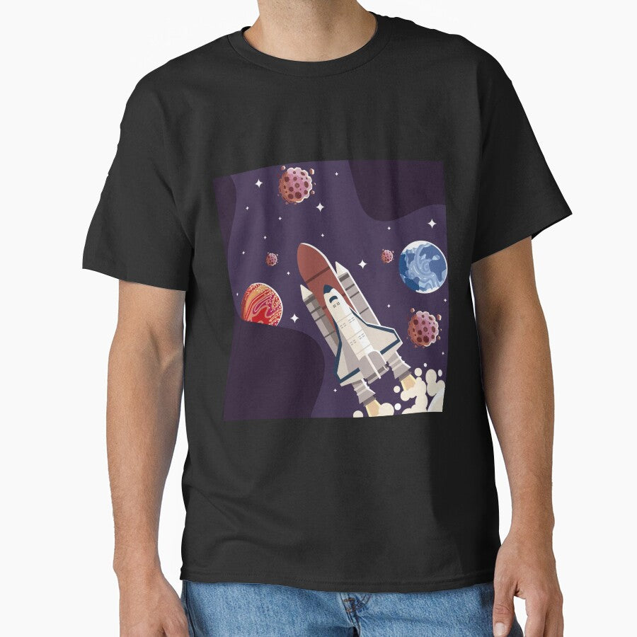 Spaceship and Planets by TheSkullArmy T-Shirts, Hoodie, Sweatshirt | BlankRebels.com (Image 1)
