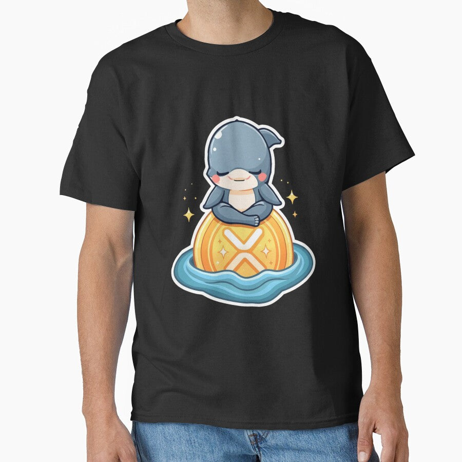 Zen Dolphin XRP – Chill & HODL Crypto Meditation Design by LintonGriffin T-Shirts, Hoodie, Sweatshirt (Image 1)