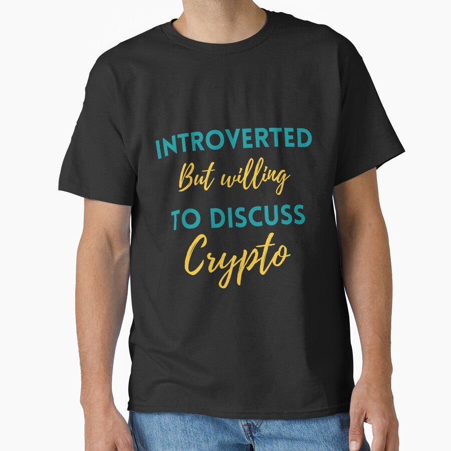 Introverted Crypto Cryptocurrency Shirt/ Funny Cute Bitcoin Ethereum Monero Blockchain Cryptocurrencies Day... (Image 1)