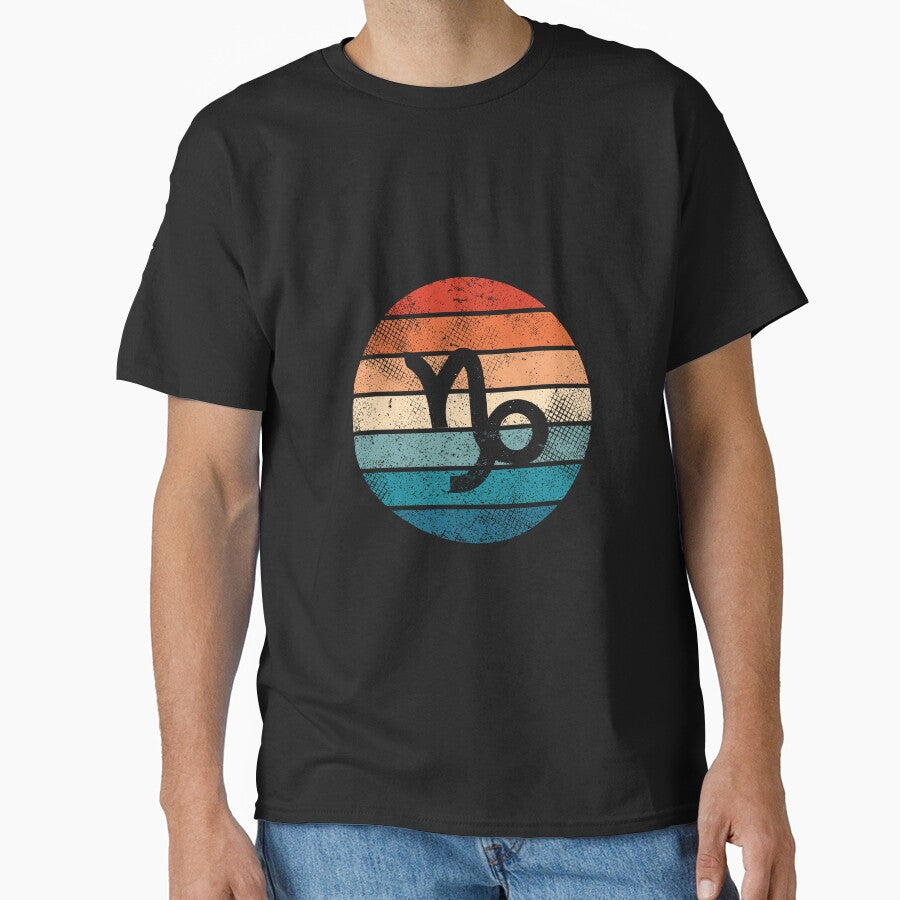 Retro Vintage Zodiac Sign Capricorn Symbol by jmbeezee T-Shirts, Hoodie, Sweatshirt | BlankRebels.com (Image 1)