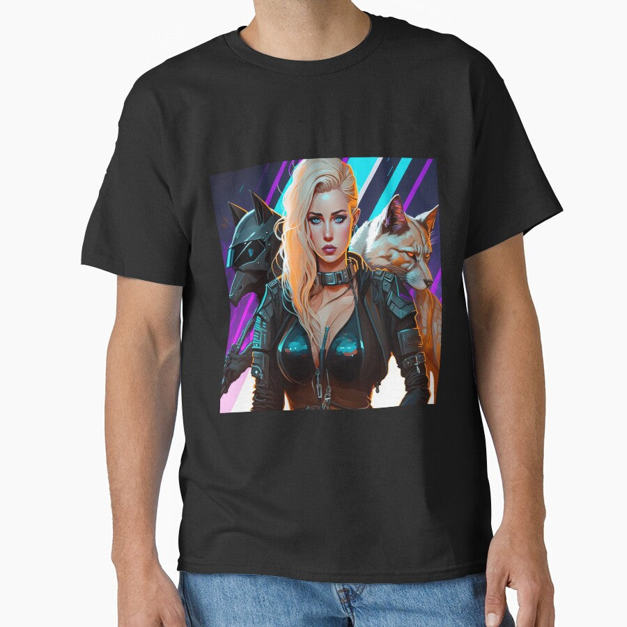 Female Cyberpunk Assassin Poster Print - Alexa by Charlies-Artbox T-Shirts, Hoodie, Sweatshirt | BlankRebels.com (Image 1)