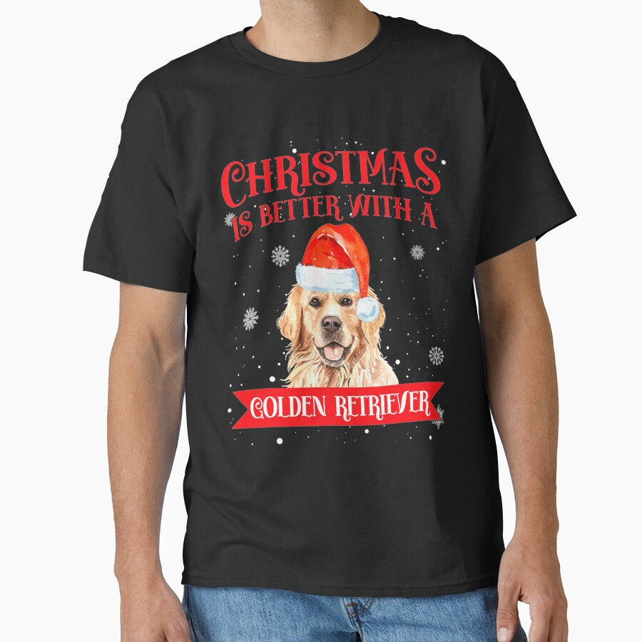 Christmas Is Better With A Golden Retriever - Dog Lovers by NiceStore095 T-Shirts, Hoodie, Sweatshirt (Image 1)