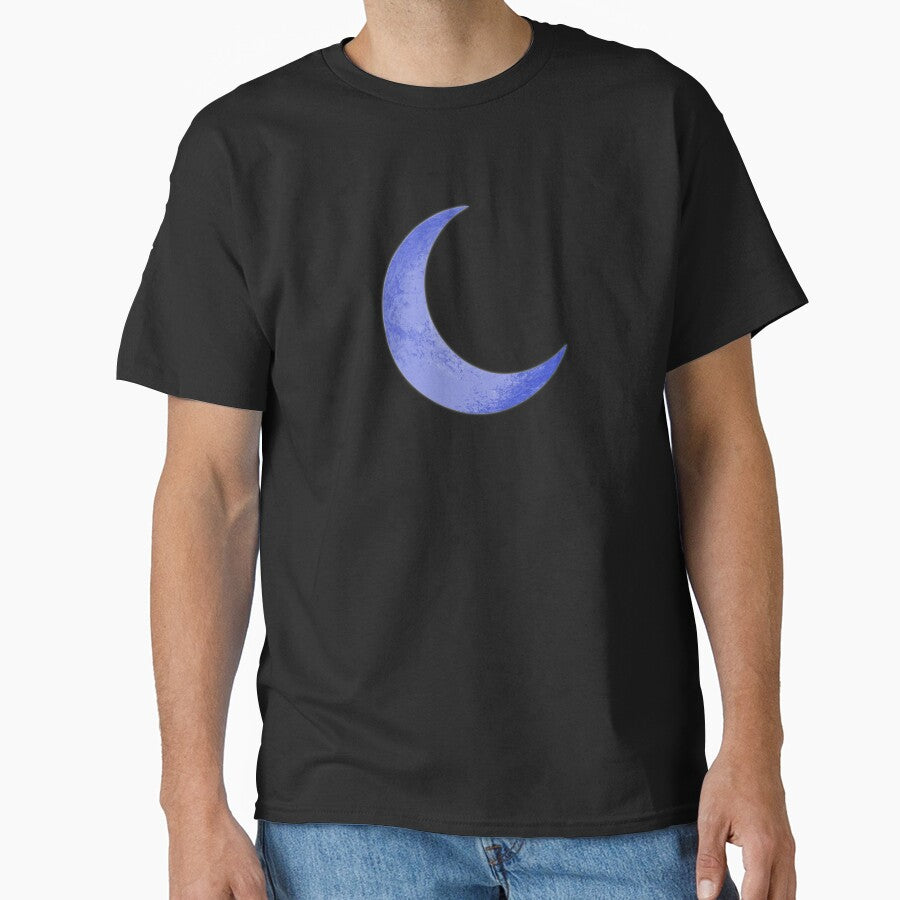Glowing Crescent Moon in Blue by RosieSunflower T-Shirts, Hoodie, Sweatshirt | BlankRebels.com (Image 1)