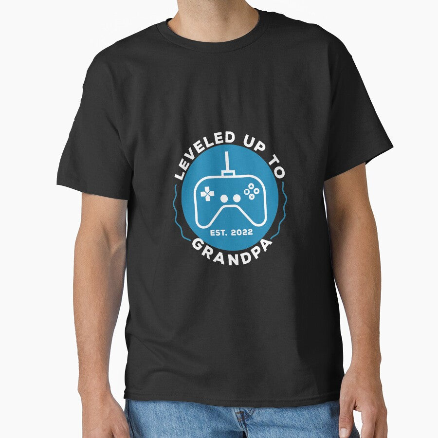 Leveled Up Grandpa Est. 2022 T-Shirts, Hoodie, Sweatshirt