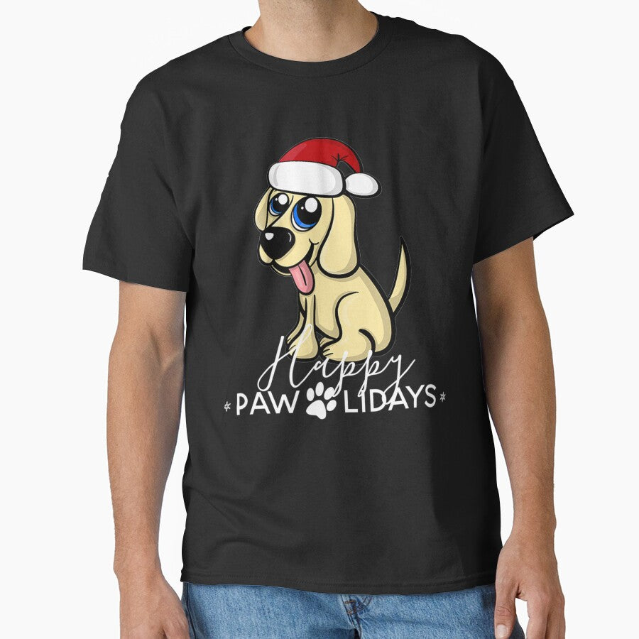 Christmas Golden Retriever Puppy with Santa Hat Cute Funny by NiceStore095 T-Shirts, Hoodie, Sweatshirt (Image 1)