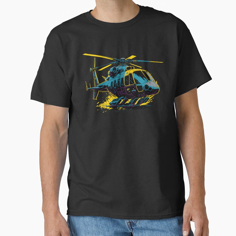 Retro Helicopter Adventure by urbsrepublic T-Shirts, Hoodie, Sweatshirt | BlankRebels.com (Image 1)