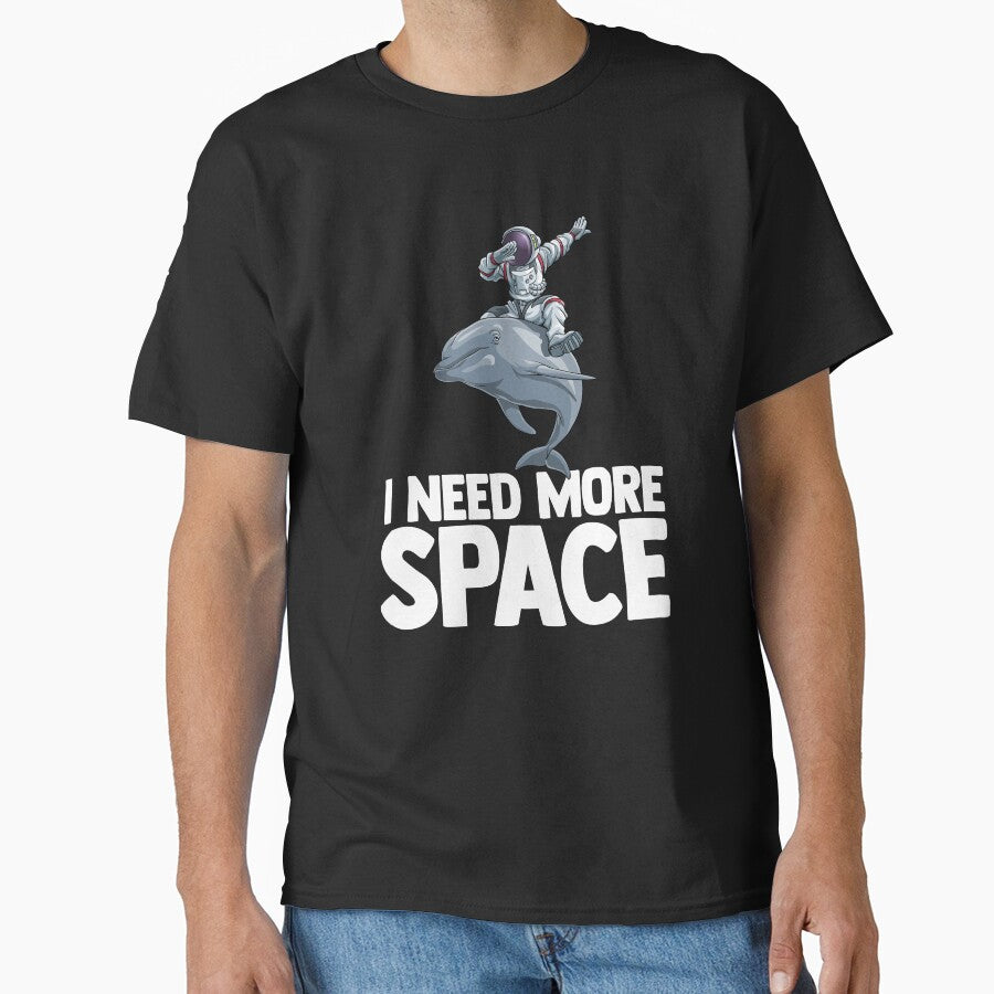 I Need More Space Astronaut Doplhin Outserspace Science Geek by Bendthetrend T-Shirts, Hoodie, Sweatshirt (Image 1)