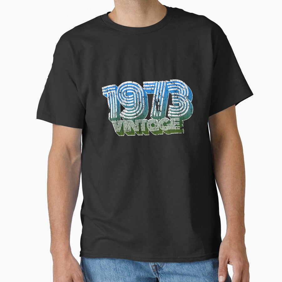 Vintage 70s 45th Birthday T Shirt Oldschool 1973 Mom Gift by roarr Hoodie, Sweatshirt | BlankRebels.com (Image 1)