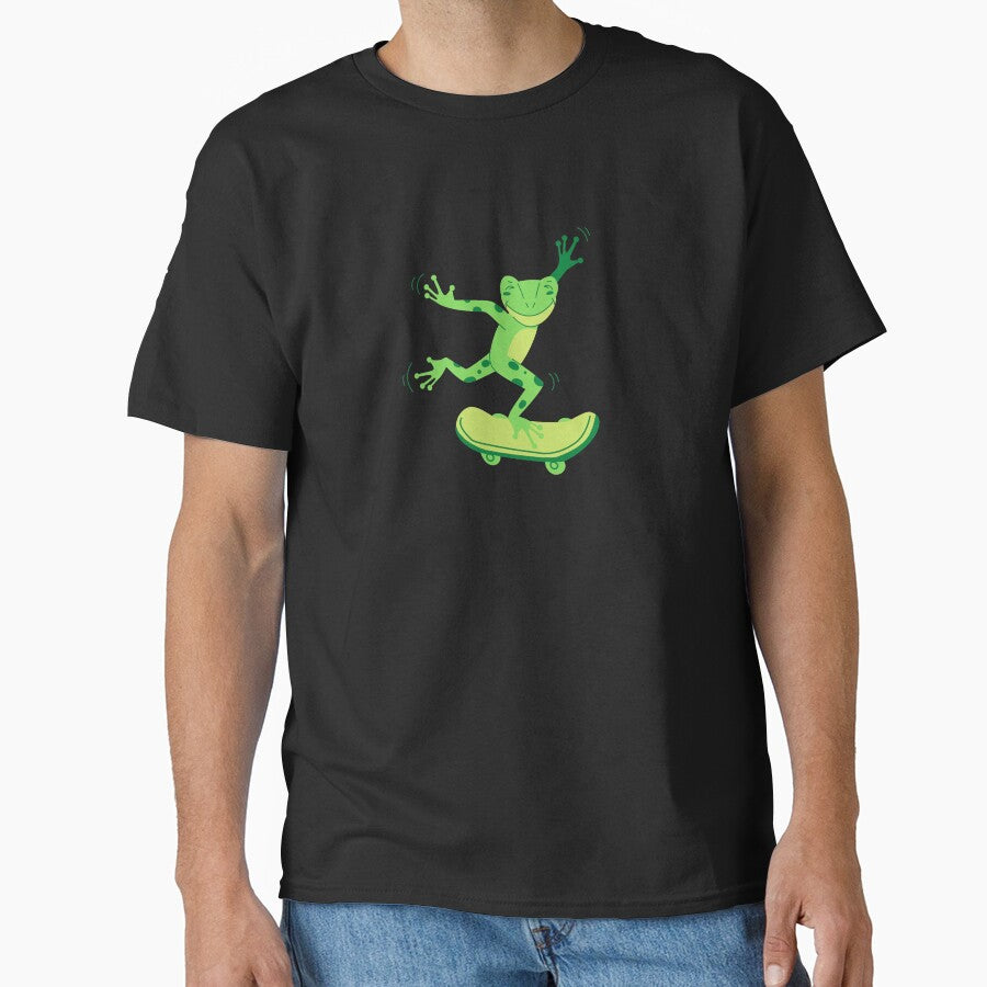 Green Frog on skateboard by NomadMessenger T-Shirts, Hoodie, Sweatshirt | BlankRebels.com (Image 1)
