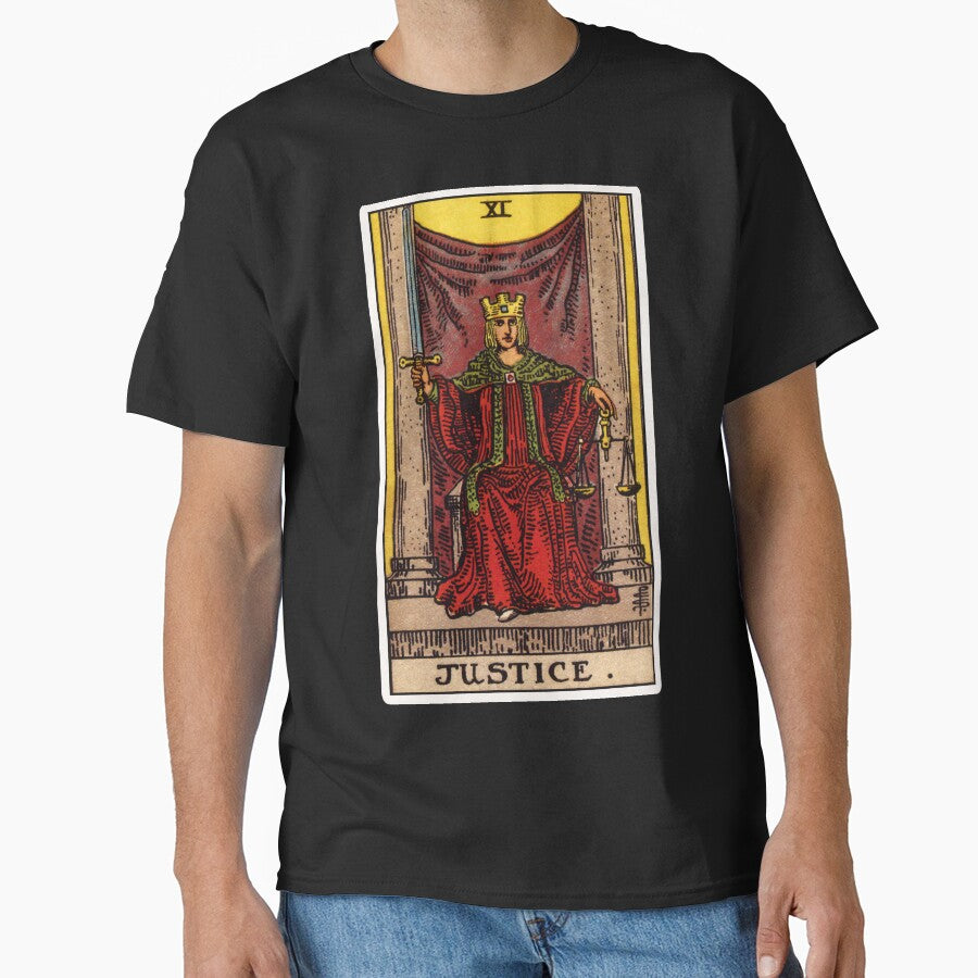 II. Justice Tarot Card by wildtribe T-Shirts, Hoodie, Sweatshirt | BlankRebels.com (Image 1)
