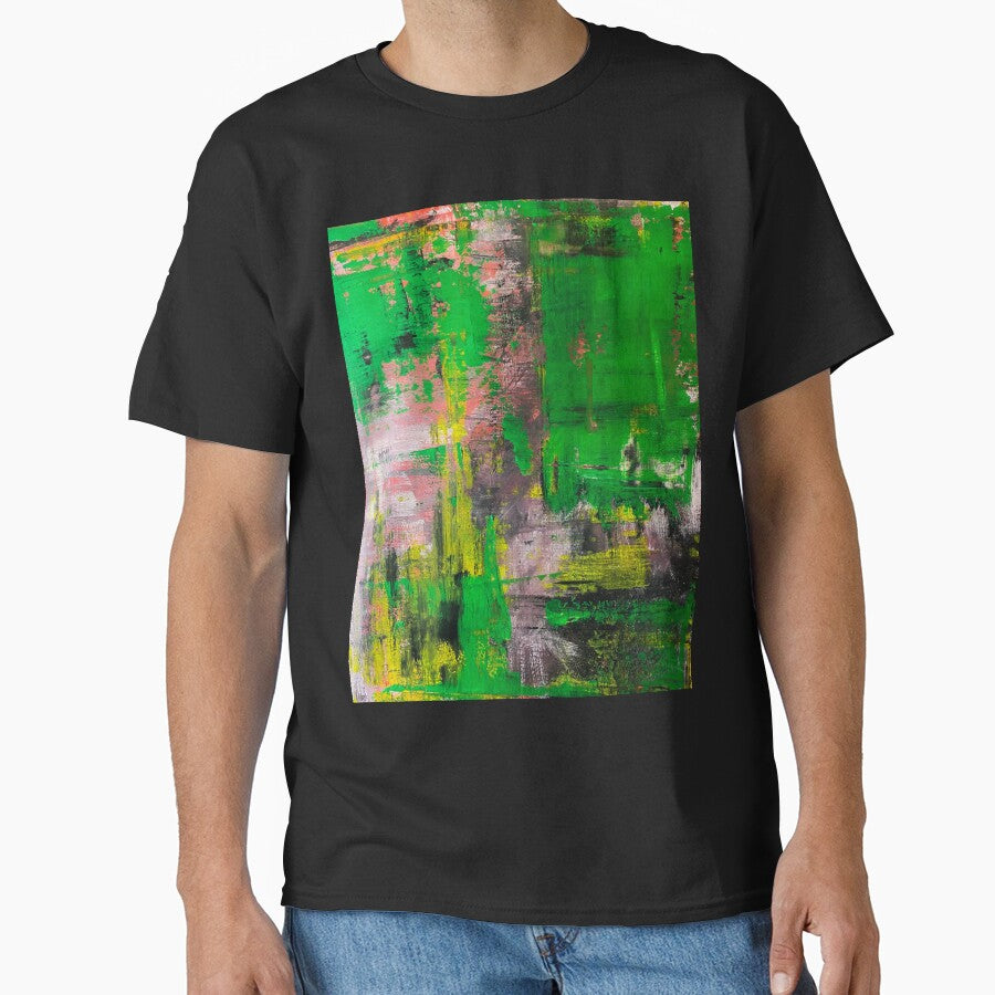 Green "Pretty in the Matrix" Abstract Painting by AureliaReneeArt T-Shirts, Hoodie, Sweatshirt | BlankRebels.com (Image 1)