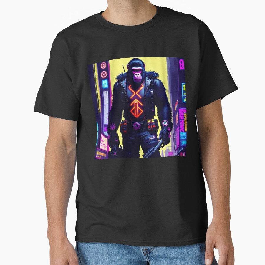 Cyber Gorilla Ai Art by CyberArtWorld T-Shirts, Hoodie, Sweatshirt | BlankRebels.com (Image 1)