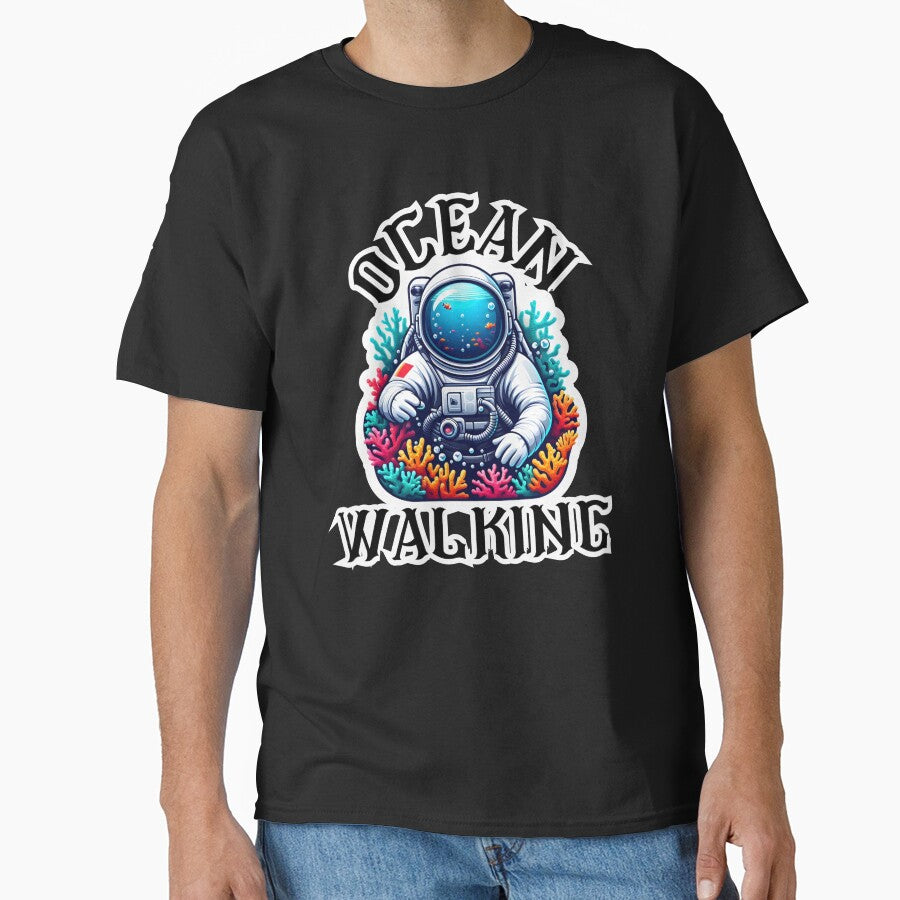 Astronaut Ocean Walking by CuteAndCozyTees T-Shirts, Hoodie, Sweatshirt | BlankRebels.com (Image 1)