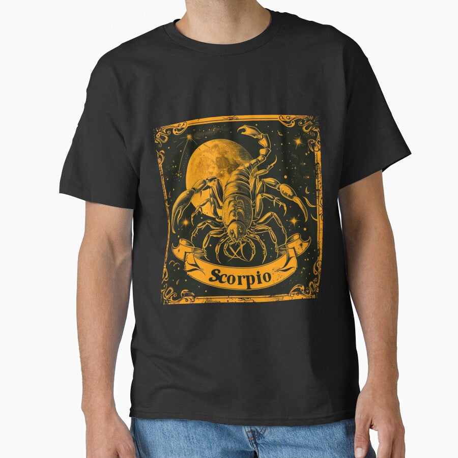 Vintage Style Scorpio Zodiac Sign by AiHead T-Shirts, Hoodie, Sweatshirt | BlankRebels.com (Image 1)