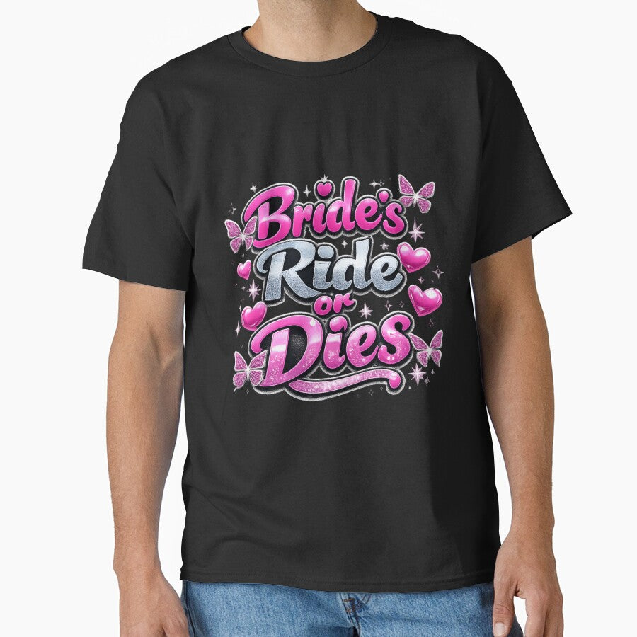 Bride’s Ride or Dies Bridal Party by Icyteedesigns T-Shirts, Hoodie, Sweatshirt | BlankRebels.com (Image 1)