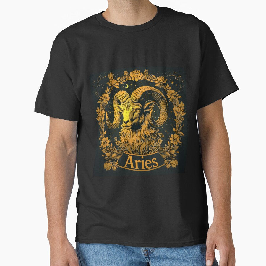 Vintage Style Aries Zodiac Sign by AiHead T-Shirts, Hoodie, Sweatshirt | BlankRebels.com (Image 1)
