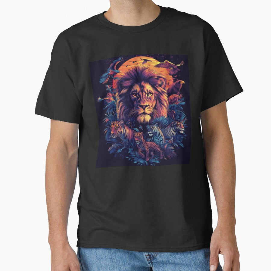 Majestic Wildlife Forest Sunset Scene by Rafał Stadnik T-Shirts, Hoodie, Sweatshirt | BlankRebels.com (Image 1)