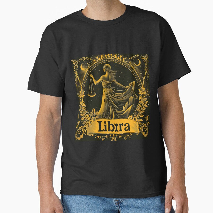 Vintage Style Libra Zodiac Sign by AiHead T-Shirts, Hoodie, Sweatshirt | BlankRebels.com (Image 1)
