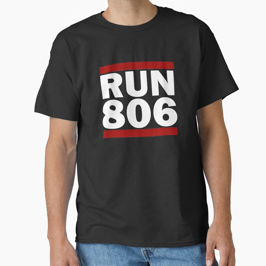 I Run 806 area code Design Riverside Running Design Gift by drwigglebutts T-Shirts, Hoodie, Sweatshirt (Image 1)