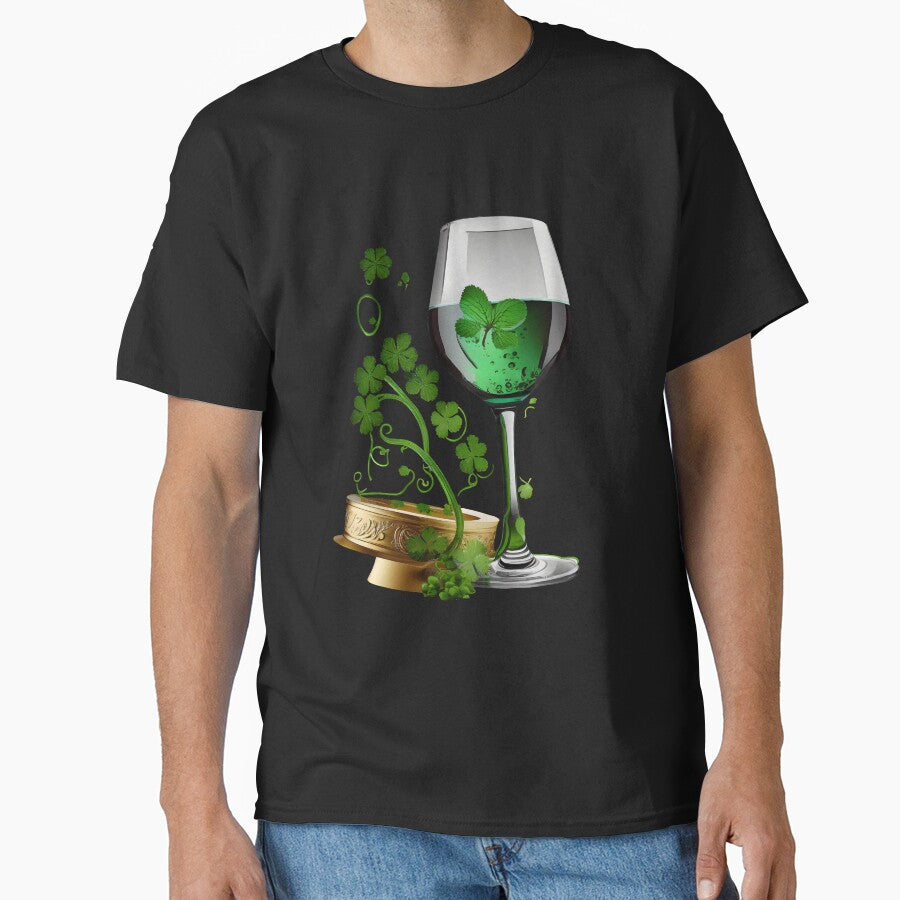 St patrick's day wine glass by Urban-Swaggz T-Shirts, Hoodie, Sweatshirt | BlankRebels.com (Image 1)