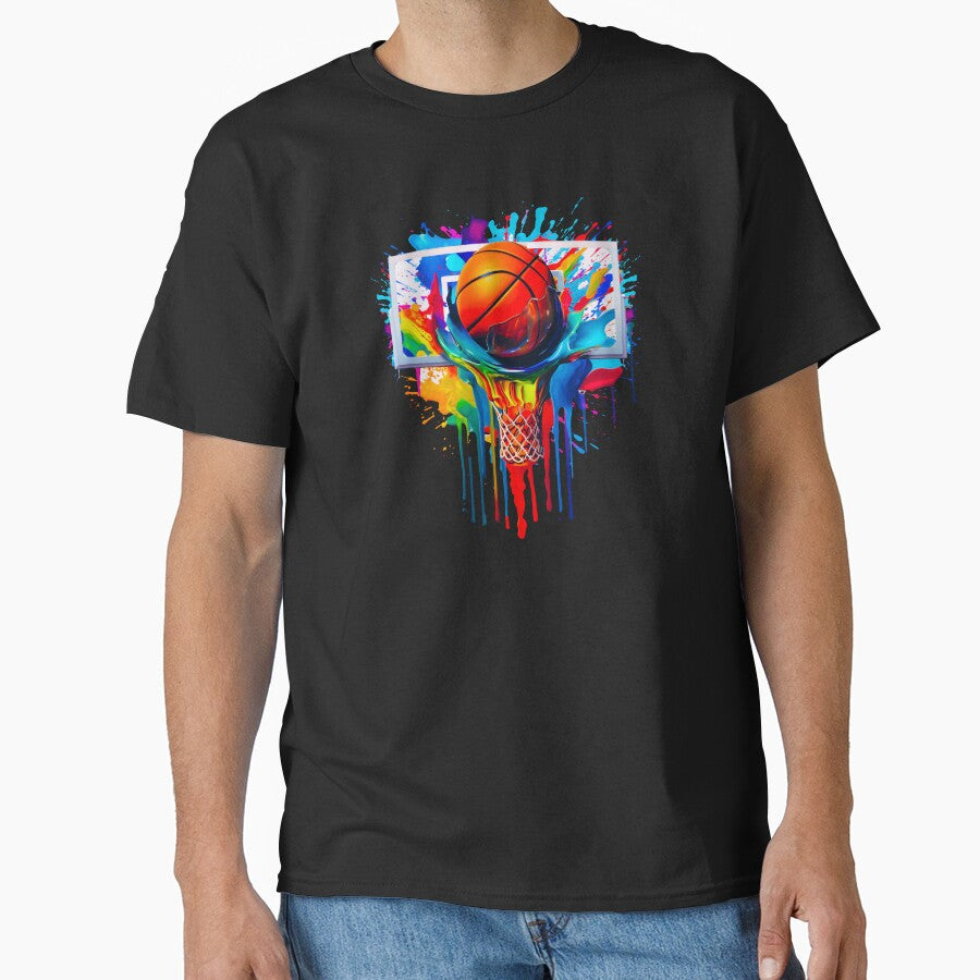 Cool Colorful Basketball Dripping Dunk Hoop Basketball Lovers by FunToTheFullest T-Shirts, Hoodie, Sweatshirt (Image 1)