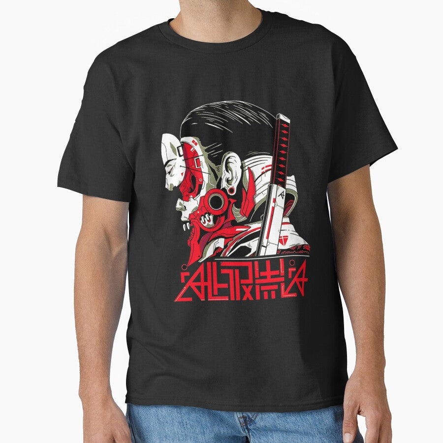 Cyberpunk Vaporwave Samurai Cyborg anime manga by ANIME MANGA CARTOON ★★★★★ T-Shirts, Hoodie, Sweatshirt (Image 1)