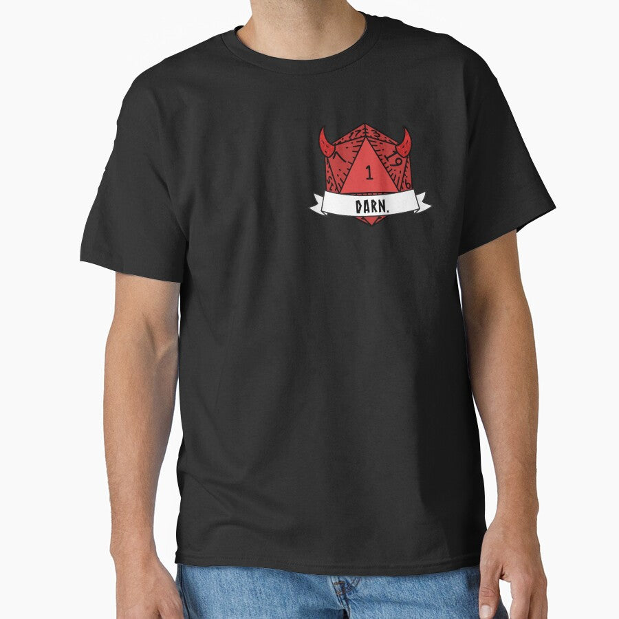 Darn. Devil D20 Natural 1 Crit Fail Die by Candlelicht Designs T-Shirts, Hoodie, Sweatshirt | BlankRebels.com (Image 1)