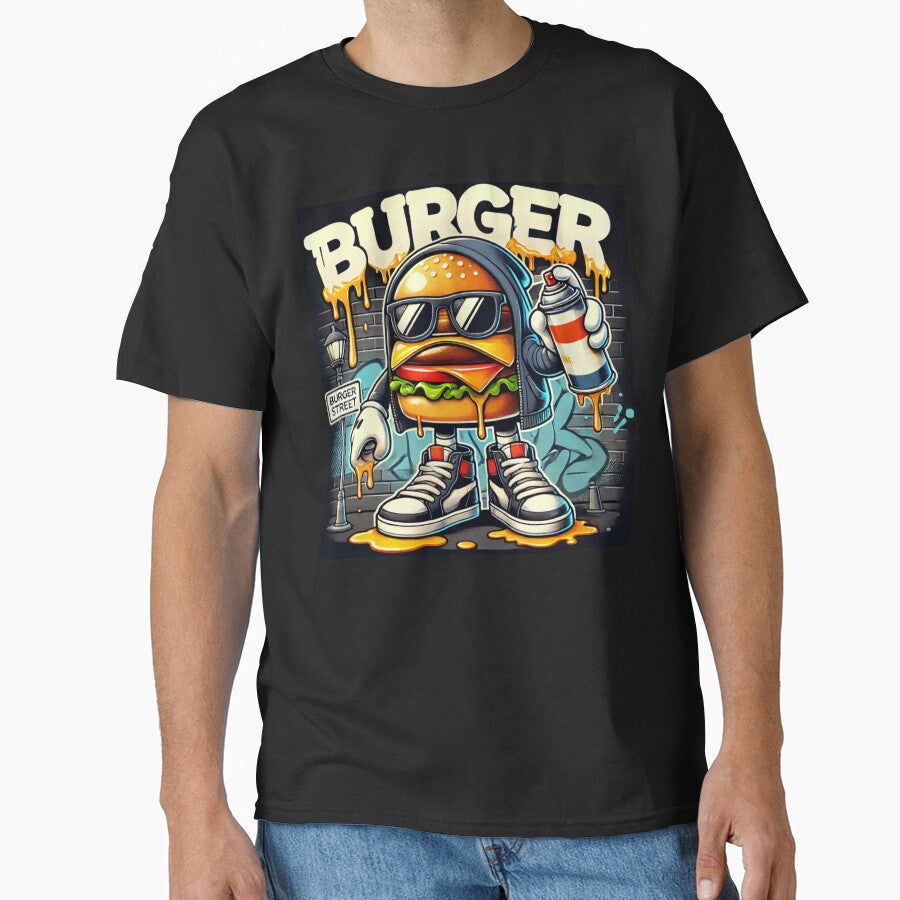 Burger - Urban Graffiti Food Vibes by Still Hungry Shop T-Shirts, Hoodie, Sweatshirt | BlankRebels.com (Image 1)