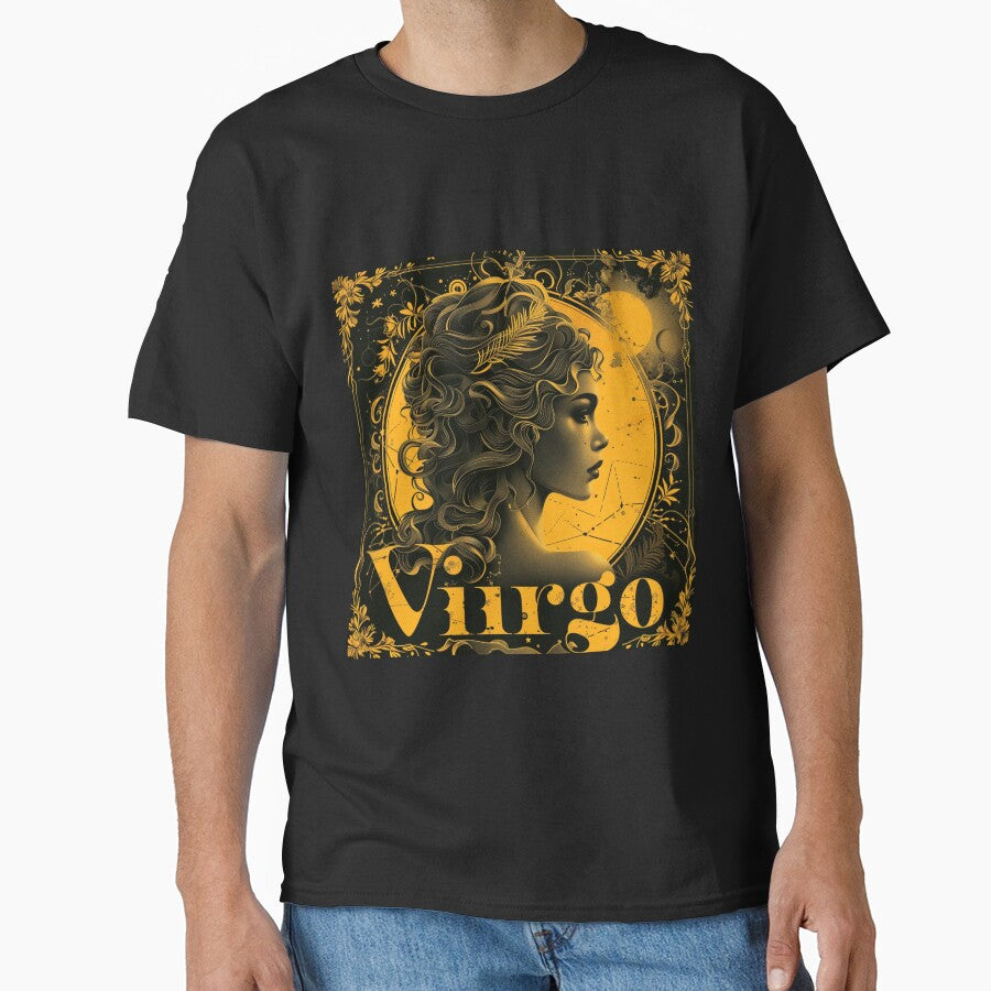 Vintage Style Virgo Zodiac Sign by AiHead T-Shirts, Hoodie, Sweatshirt | BlankRebels.com (Image 1)