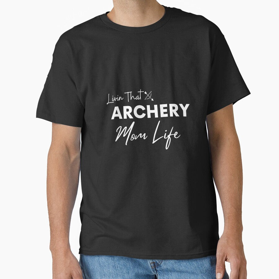 Livin that archery mom life shirt, sports mom t-shirts, archery mom Shirt, funny archery shirts, archery tee,... (Image 1)