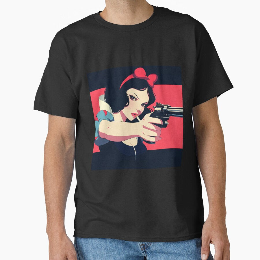 Snow white with a gun by Rad Radwa T-Shirts, Hoodie, Sweatshirt | BlankRebels.com (Image 1)