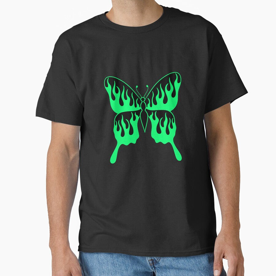 green flame butterfly by meltedgummies ✨ T-Shirts, Hoodie, Sweatshirt | BlankRebels.com (Image 1)