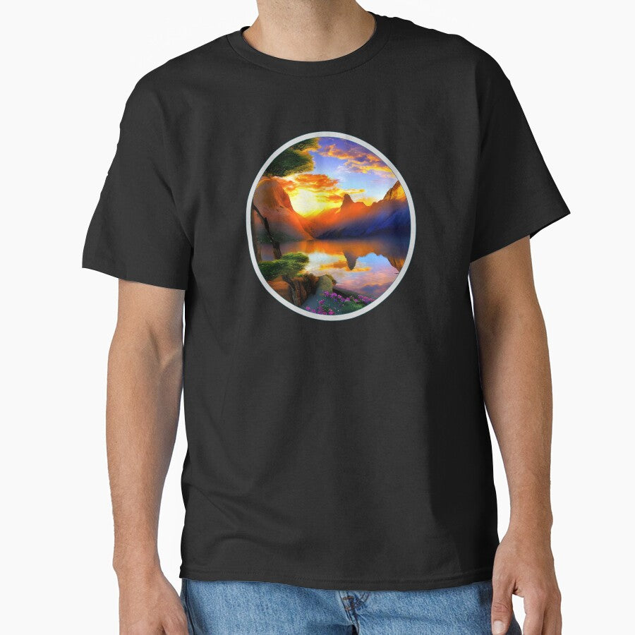 Mountain Sunset Artwork by The Love Quill T-Shirts, Hoodie, Sweatshirt | BlankRebels.com (Image 1)