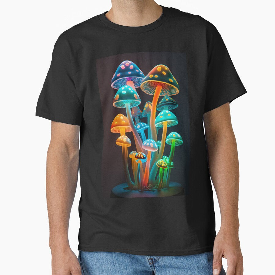 Colorful Neon Translucent Mushrooms by UlDesigns T-Shirts, Hoodie, Sweatshirt | BlankRebels.com (Image 1)