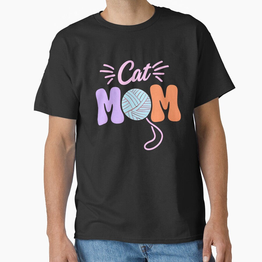 Cat Mom Shirt – Cute Feline Mama Tee, Funny Cat Lover Gift for Women, Mother’s Day Cat Owner T-shirt by... (Image 1)