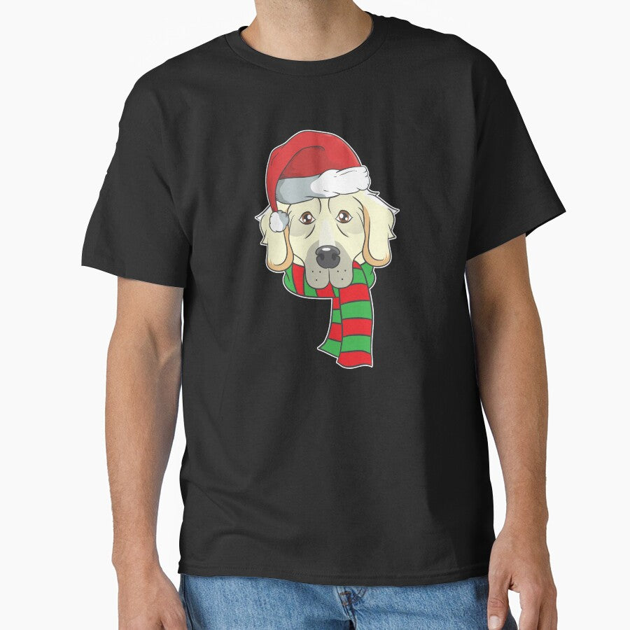 Funny Christmas Dog Xmas Santa  Golden Retriever Holiday Gift by haselshirt