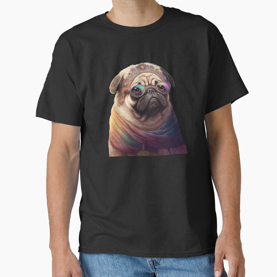 Hippie pug by AnimalArtPhotos T-Shirts, Hoodie, Sweatshirt | BlankRebels.com (Image 1)