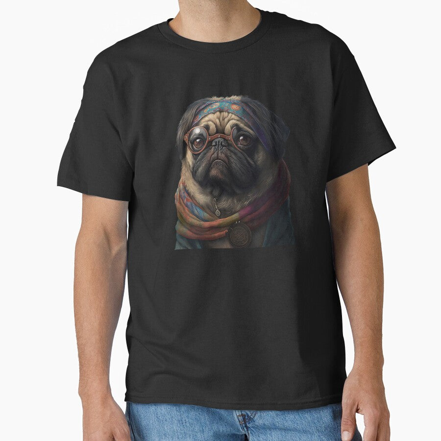 Pug hippy by AnimalArtPhotos T-Shirts, Hoodie, Sweatshirt | BlankRebels.com (Image 1)
