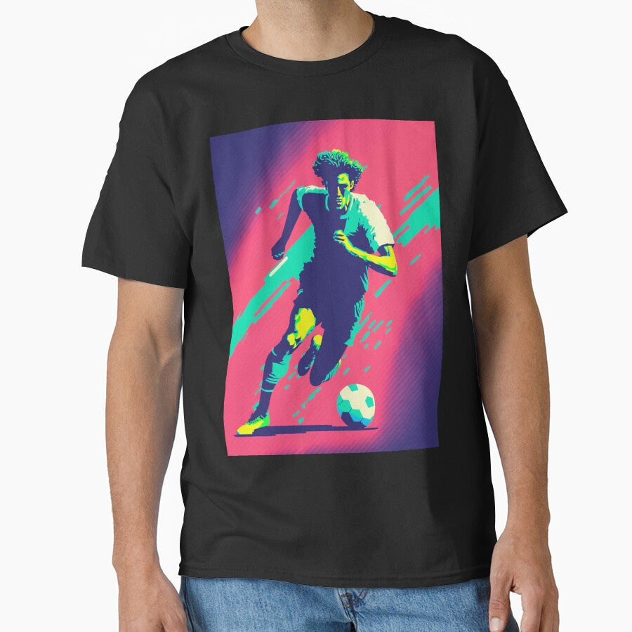 Vaporwave Football soccer player by RESToRAPTOR T-Shirts, Hoodie, Sweatshirt | BlankRebels.com (Image 1)