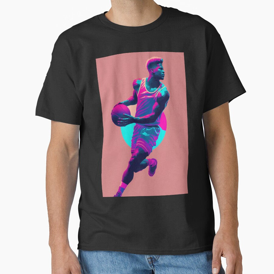 Vaporwave Basketball player by RESToRAPTOR T-Shirts, Hoodie, Sweatshirt | BlankRebels.com (Image 1)