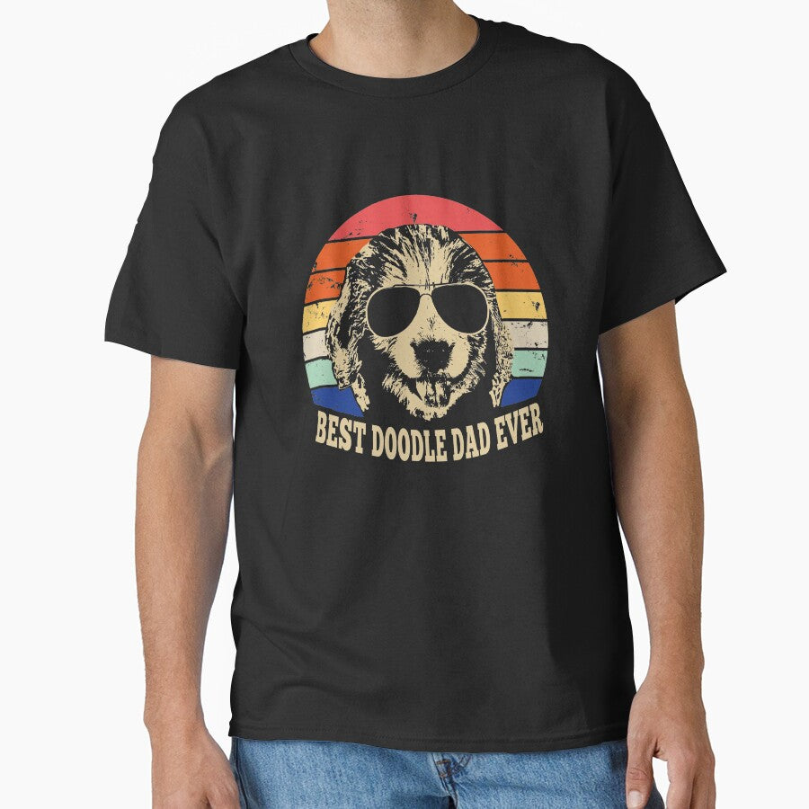 Best Doodle Dad Ever Vintage Retro by marsbees T-Shirts, Hoodie, Sweatshirt | BlankRebels.com (Image 1)