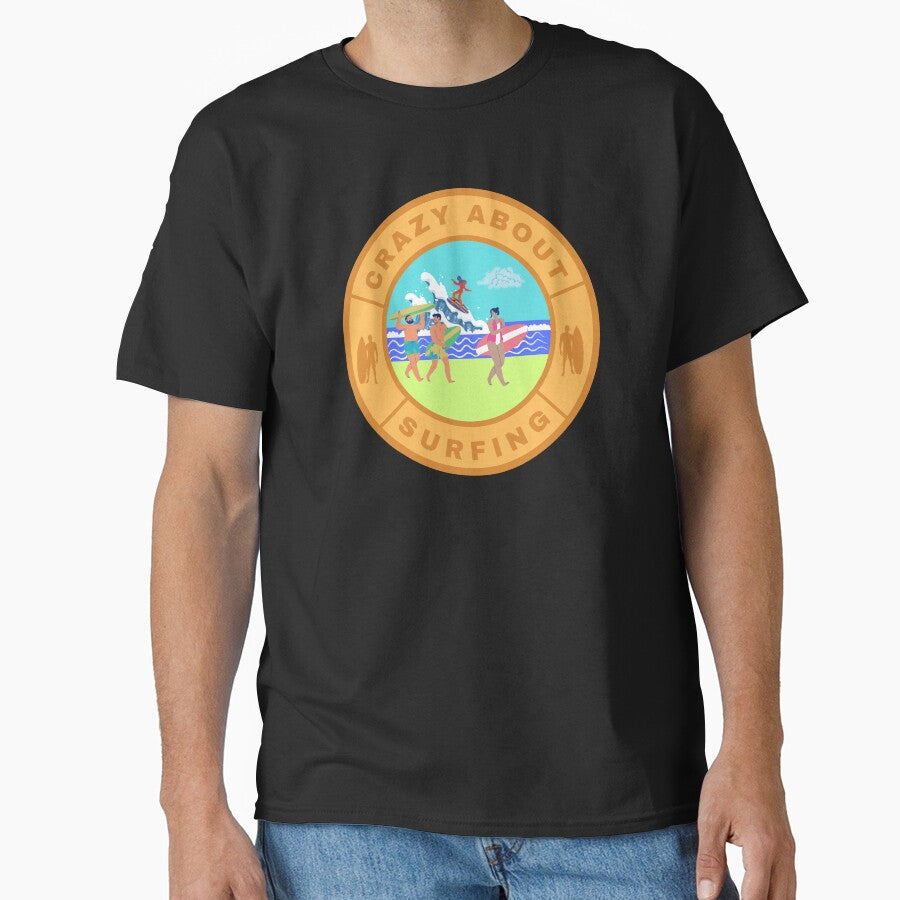 Crazy about Surfing by fev-rocks T-Shirts, Hoodie, Sweatshirt | BlankRebels.com (Image 1)
