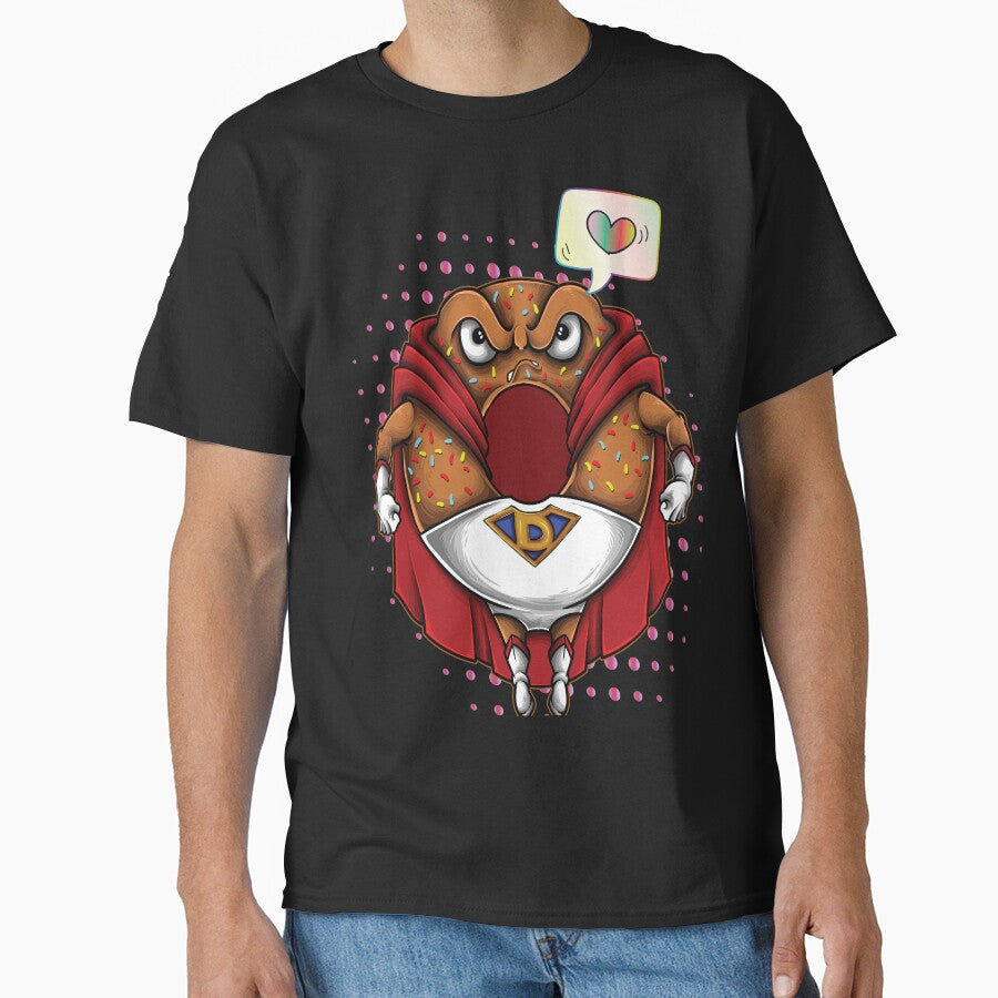 Superhero Donut Heart Foodietoon by ProjectX23 T-Shirts, Hoodie, Sweatshirt | BlankRebels.com (Image 1)