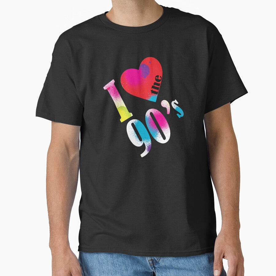I Love the Nineties Colorful Print - Retro Gift by inspiredtrend T-Shirts, Hoodie, Sweatshirt | BlankRebels.com (Image 1)