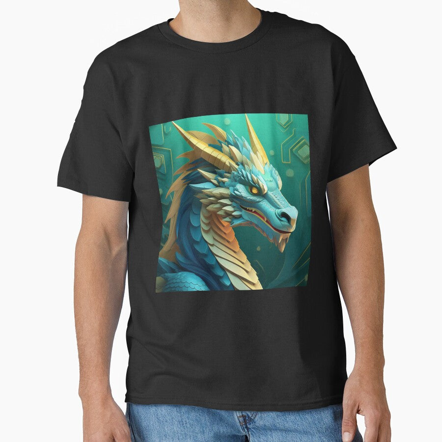 Green-blue dragon by BAR DEC T-Shirts, Hoodie, Sweatshirt | BlankRebels.com (Image 1)