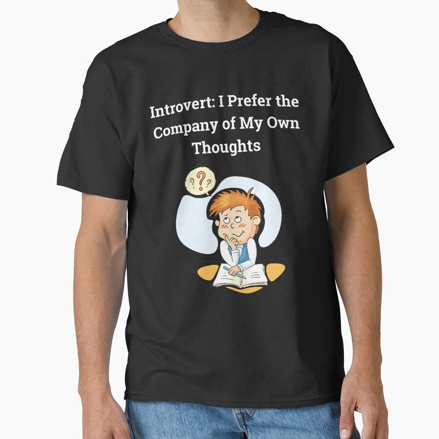 Introvert: I Prefer the Company of My Own Thoughts by ElLocoMus T-Shirts, Hoodie, Sweatshirt | BlankRebels.com (Image 1)