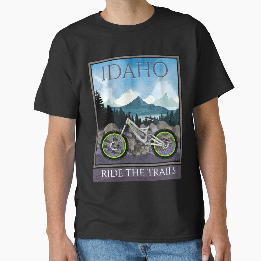 Mountain Biking - Ride Idaho by Rich Summers Art T-Shirts, Hoodie, Sweatshirt | BlankRebels.com (Image 1)